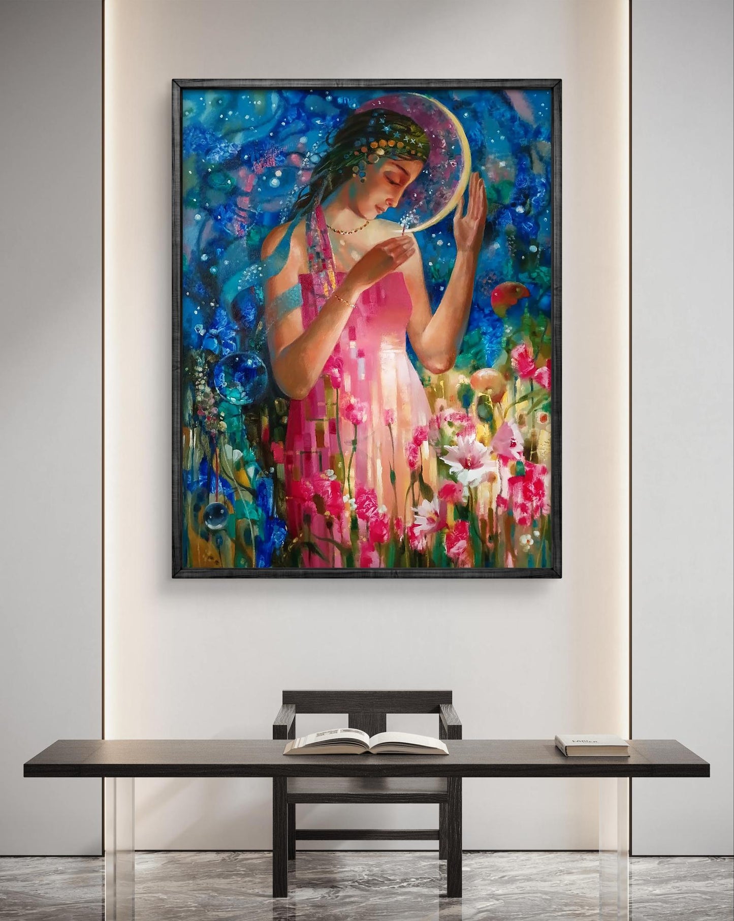 Abstract oil painting The Glow of the Moon Anatoly Tarabanov