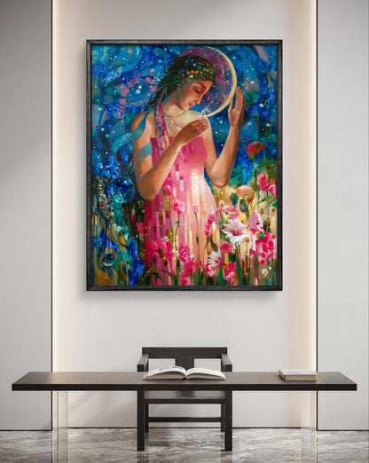 Abstract oil painting The Glow of the Moon Anatoly Tarabanov