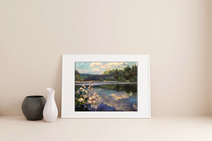 Oil painting Spring lake Batrakov Vladimir Grigorievich