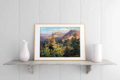 Oil painting Morning in the mountains Batrakov Vladimir Grigorievich