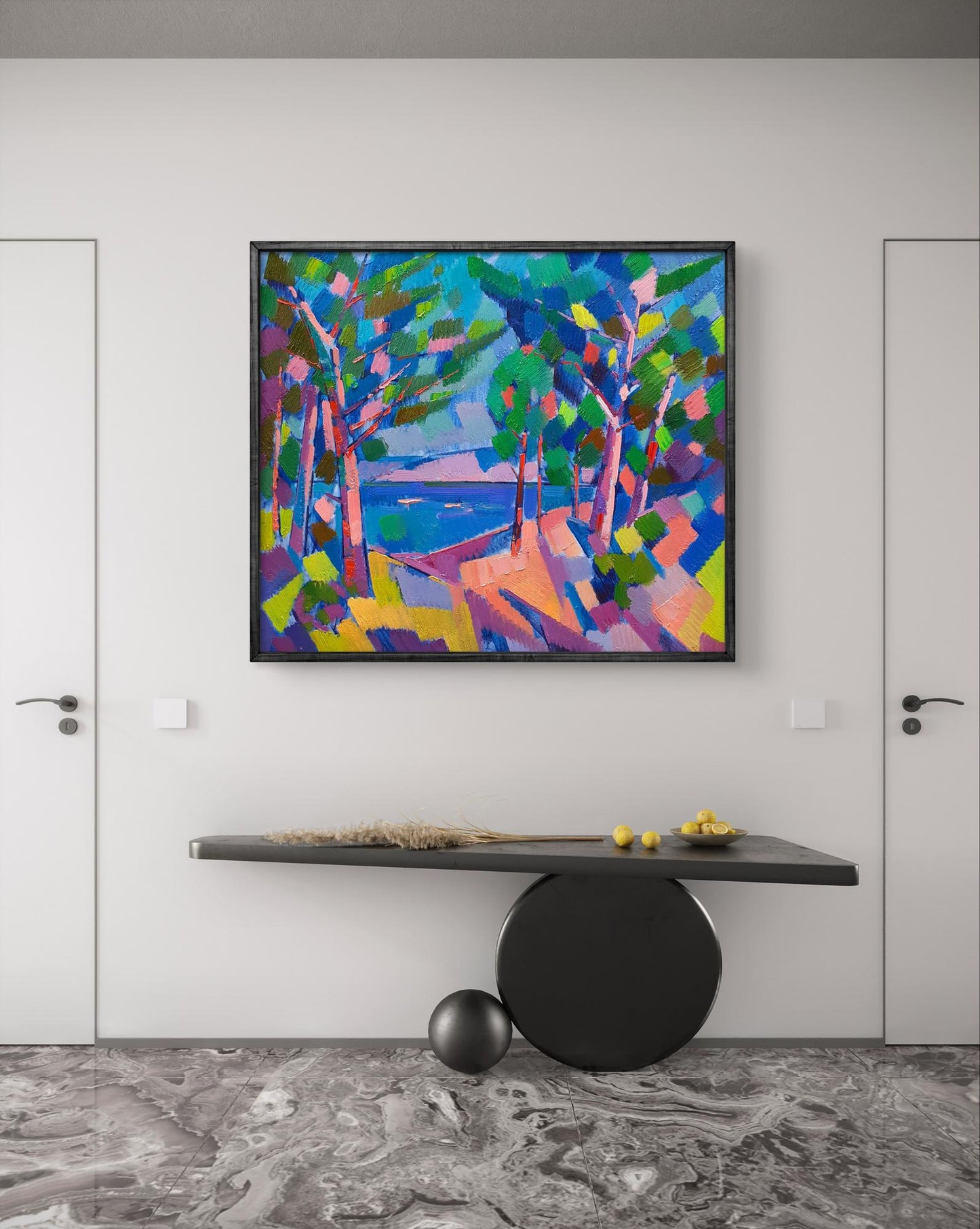 Oil painting Summer landscape Peter Dobrev