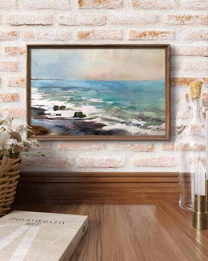 Watercolor painting Sea silence Unknown artist