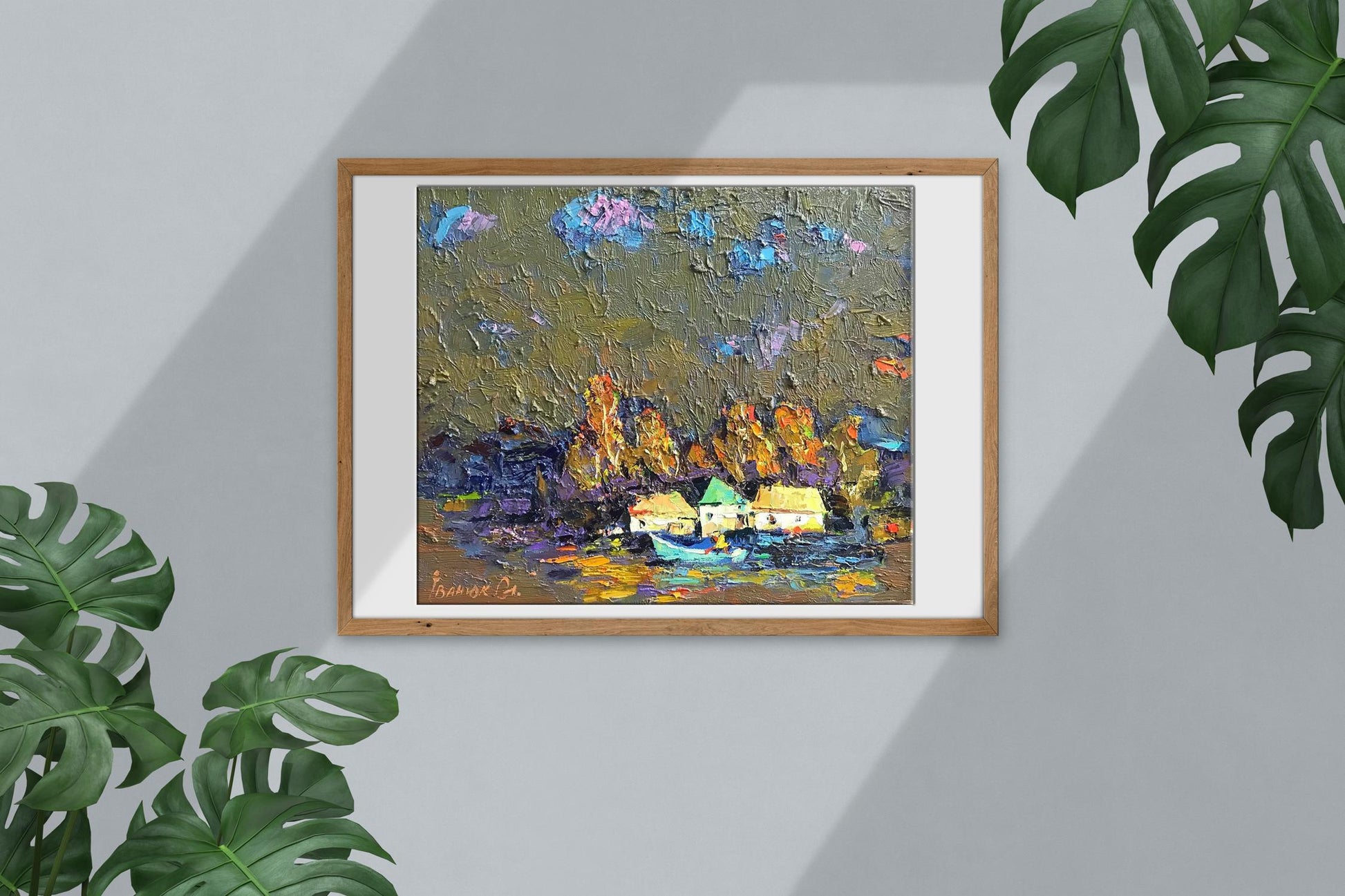 Oil painting autumn