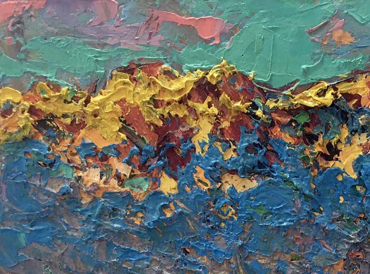 Oil painting "The Last Ray" by Ivanyuk, portraying the fading light.