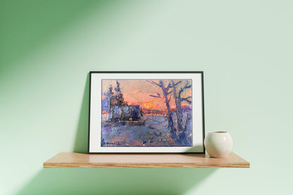 Oil painting evening