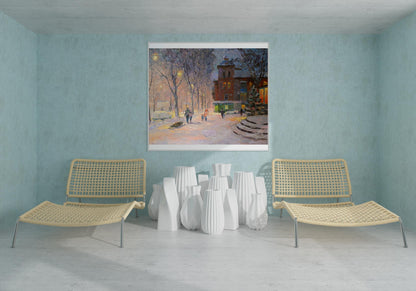 Oil painting On the eve of the New Year holidays Serdyuk Boris Petrovich