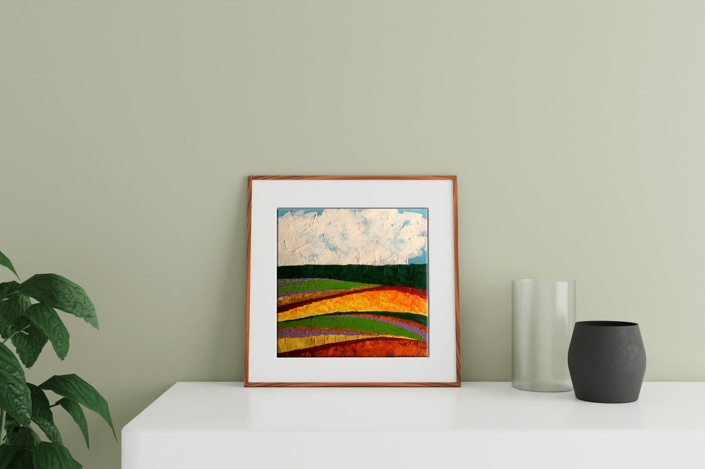 Oil painting Summer perspective after rain V. Zadorozhnya