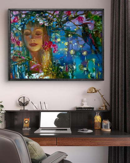 Abstract oil painting Kupala night Anatoly Tarabanov