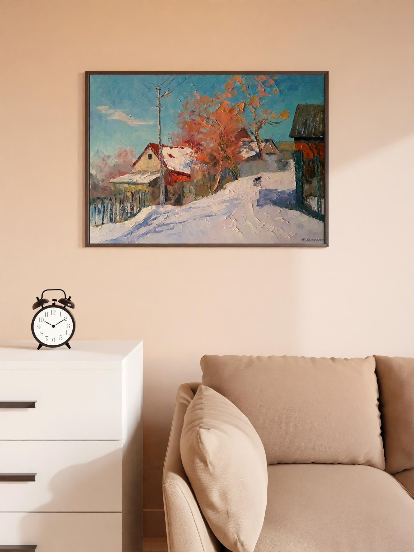 Oil painting Winter lane Serdyuk Boris Petrovich