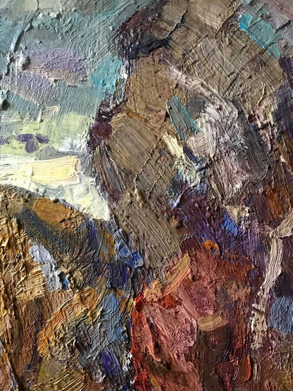 Oil Painting Nature Landscape Village landscape Art 