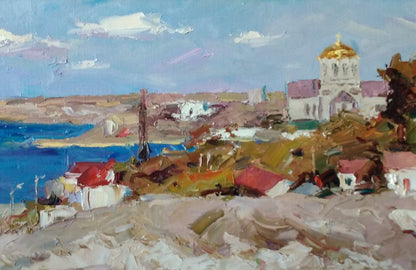 Oil painting Temple Orthodox Church

