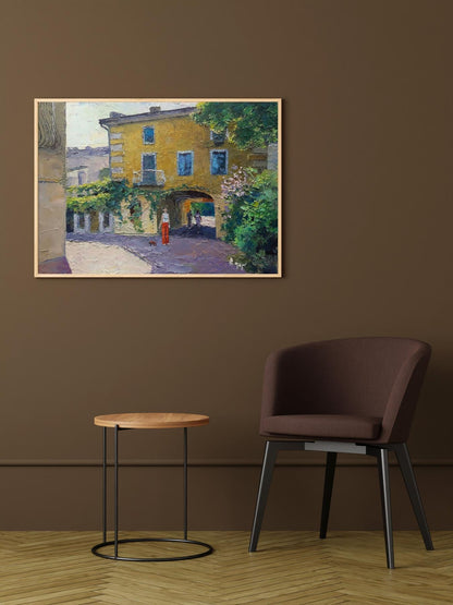 Oil painting Odessa courtyard Serdyuk Boris Petrovich