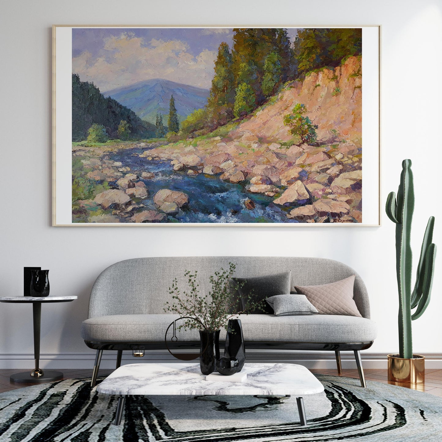 Oil painting Mountain river Serdyuk Boris Petrovich №SERB 259