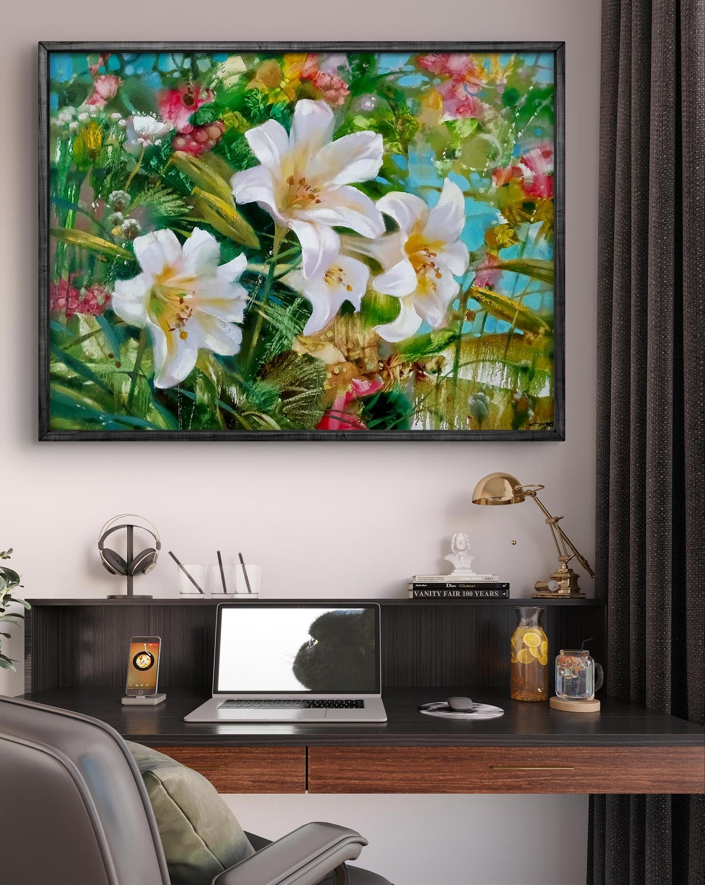 Abstract oil painting Summer flowers Anatoly Tarabanov