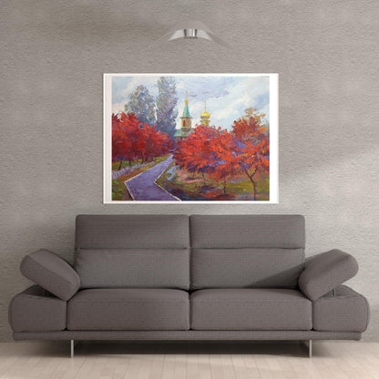 Oil painting Crimson alley Serdyuk Boris Petrovich