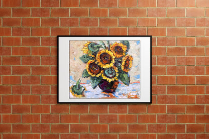 Oil painting Sunflowers