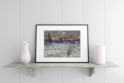 Oil painting Winter