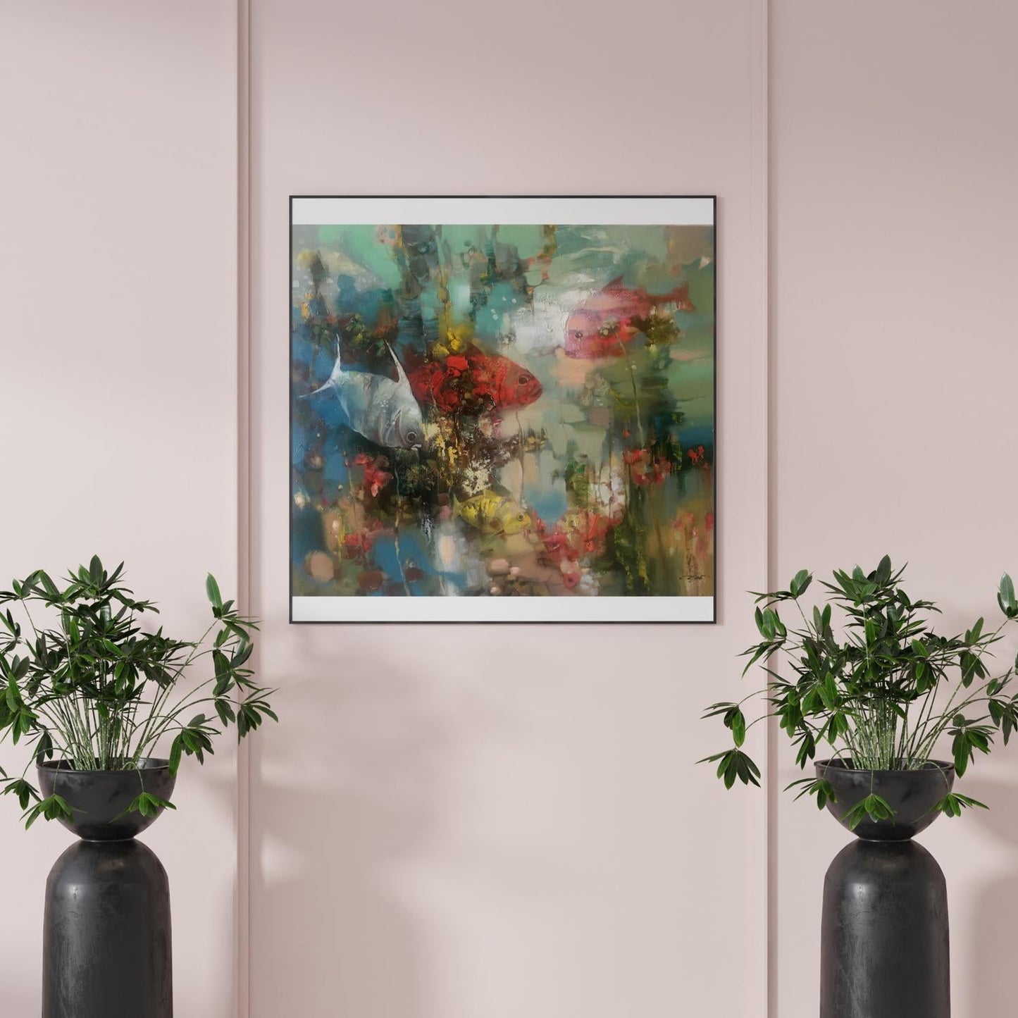 Abstract oil painting Fish Anatoly Tarabanov