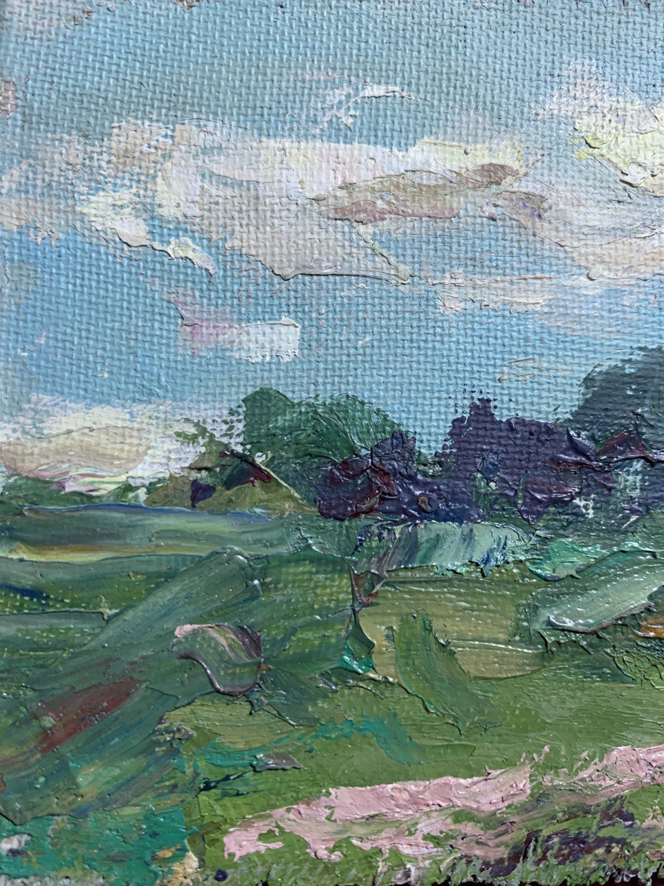 Alexander Cherednichenko painted a summer windy day in oil