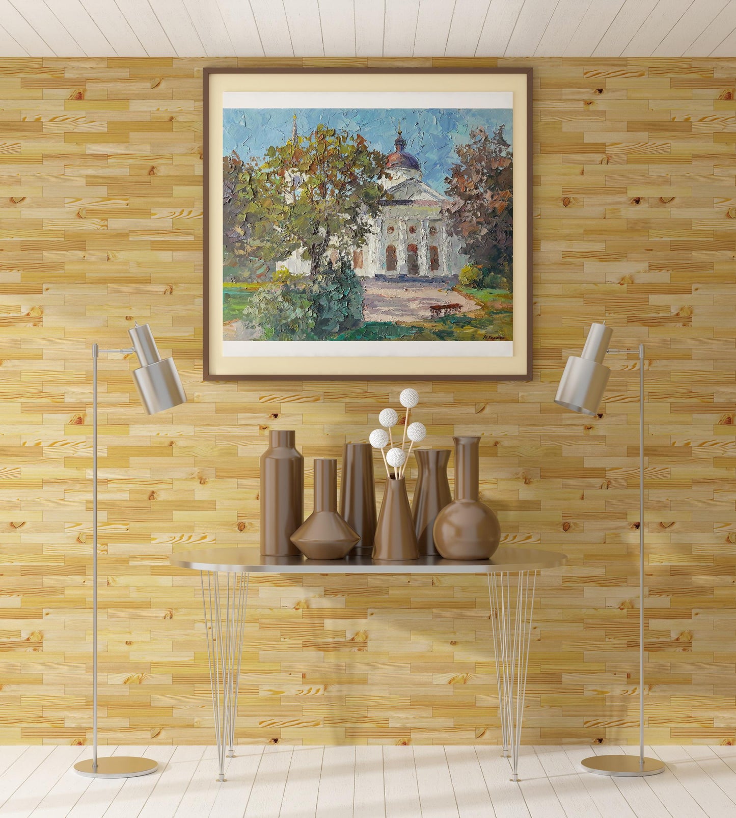 Oil painting Baturin temple Serdyuk Boris Petrovich