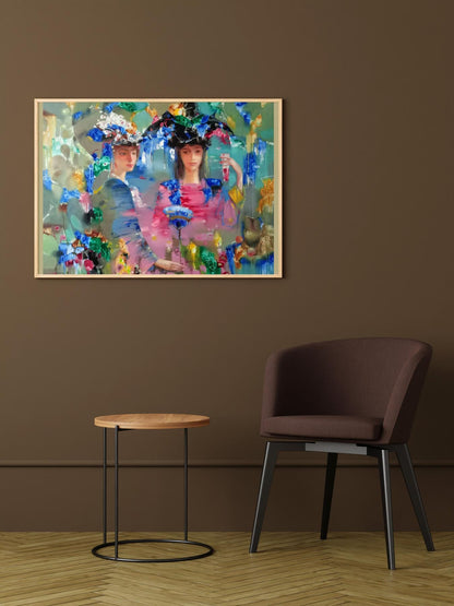 Abstract oil painting Carnival 