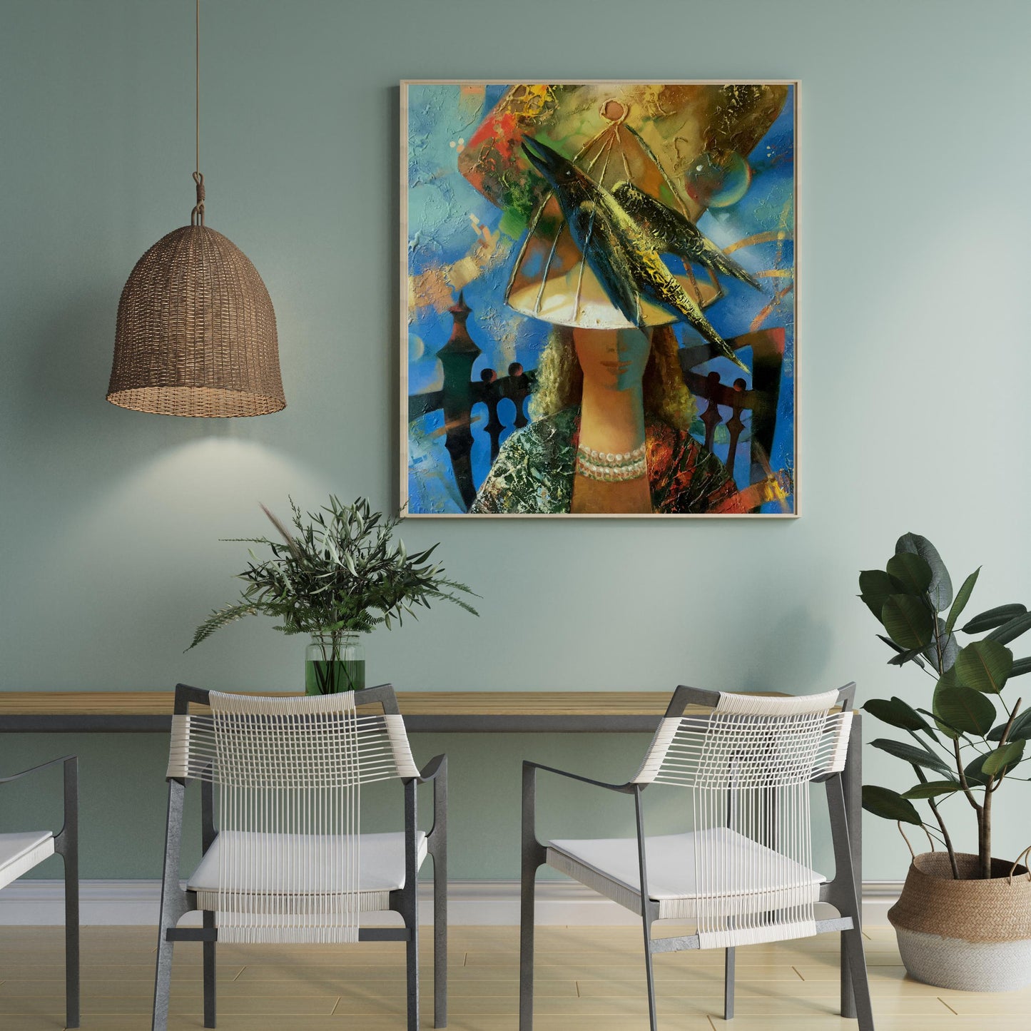 Abstract oil painting Nostalgia 