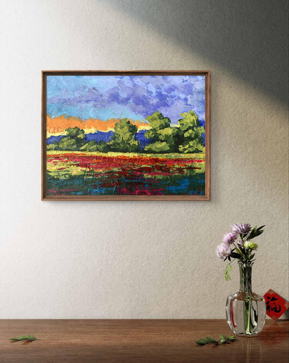 Oil painting Orange glow V. Zadorozhnya