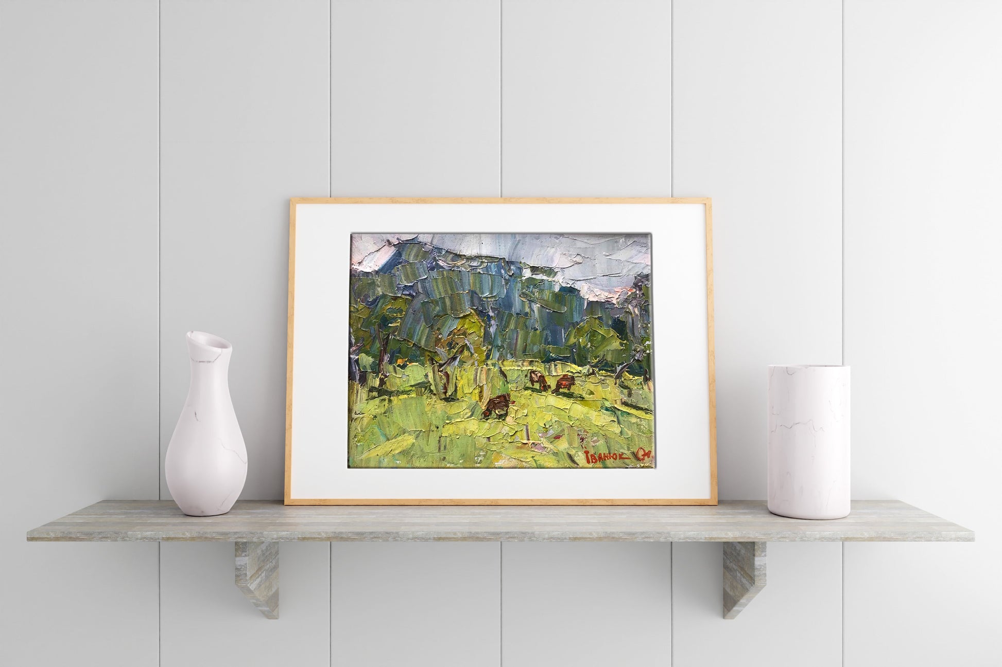 Oil painting meadows 