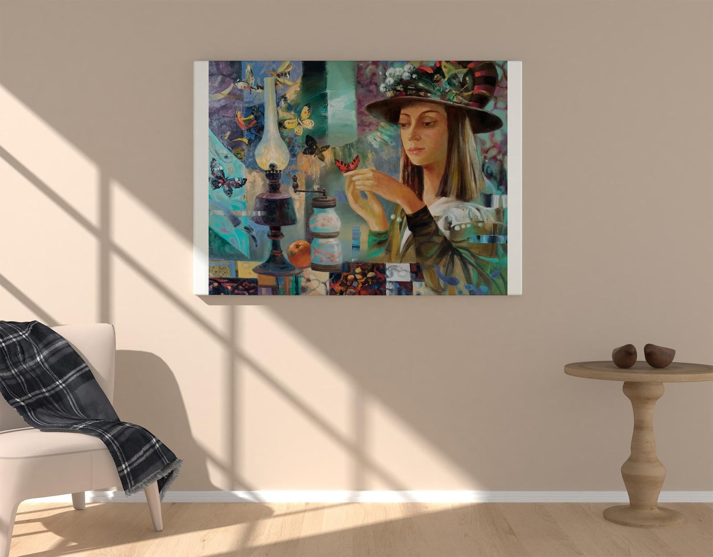 Abstract oil painting Moths 