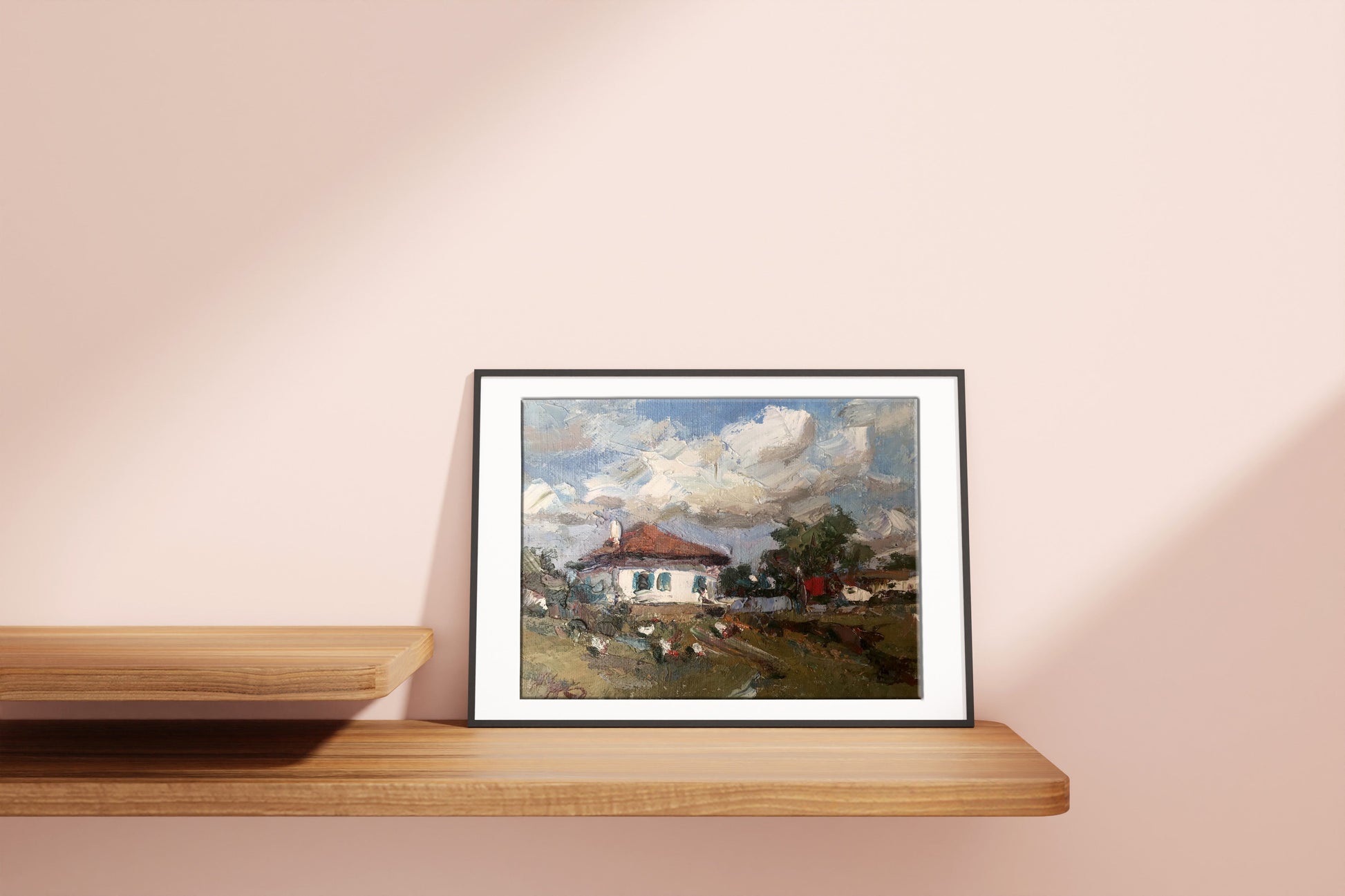 Oil painting Windy landscape 