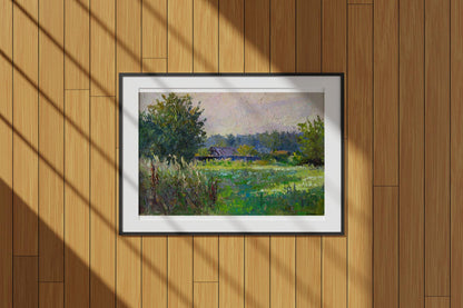 Boris Petrovich Serdyuk depicted a farm in Sumy in an oil painting