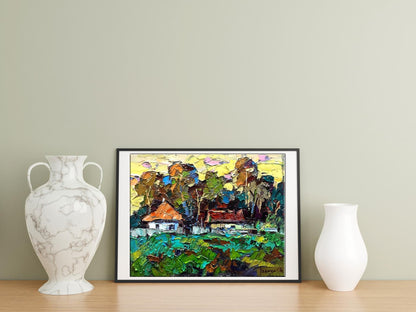 Oil painting autumn