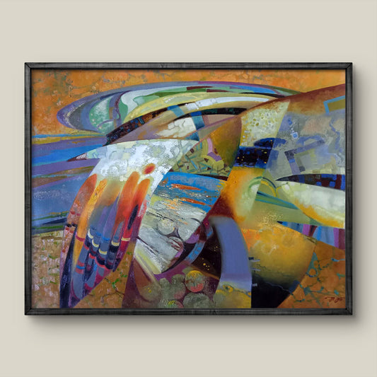 Abstract oil painting Migrant Anatoly Borisovich Tarabanov
