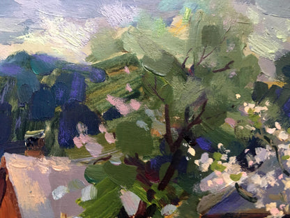 Oil painting Carpathian spring Batrakov Vladimir Grigorievich