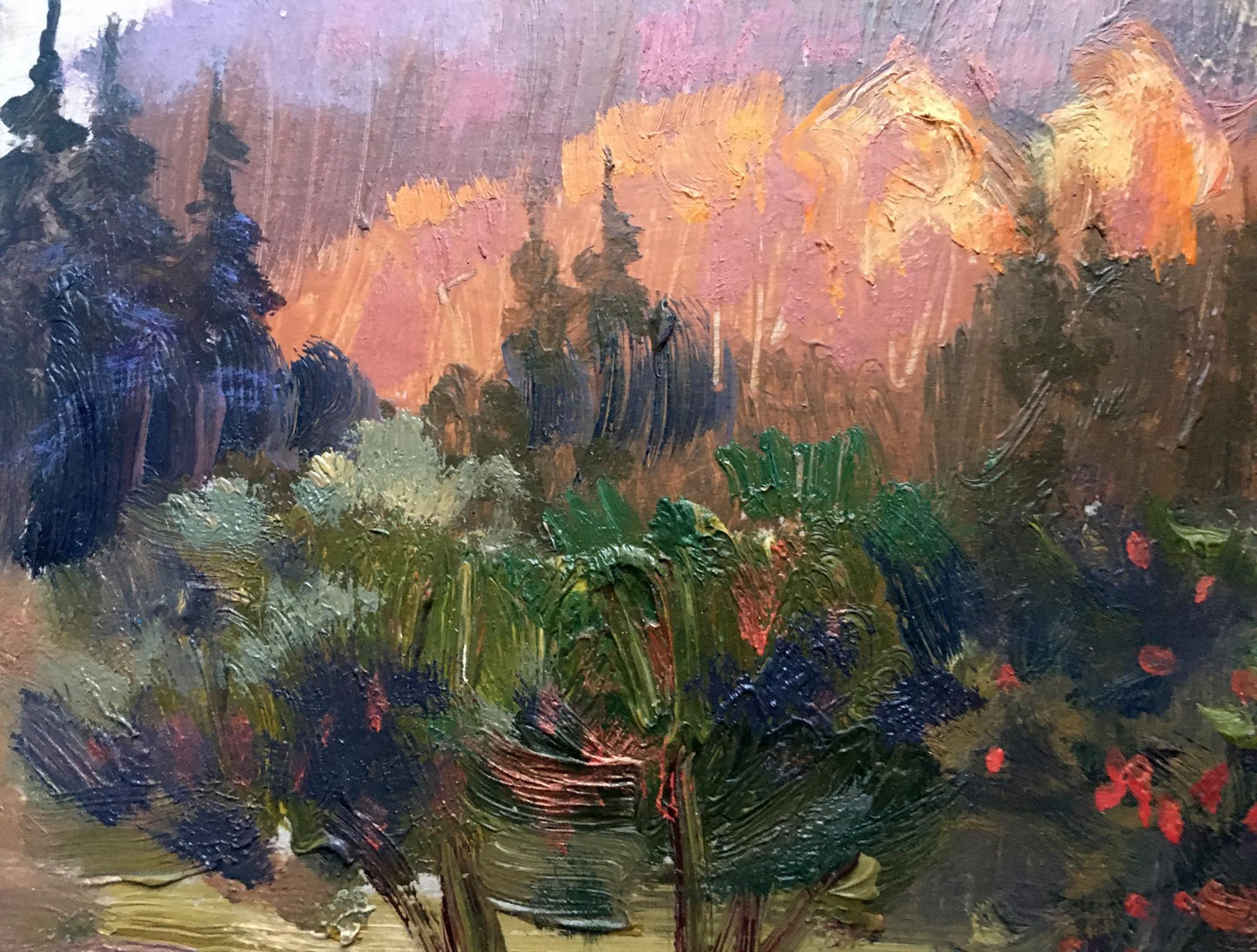 Oil painting Carpathian autumn Batrakov Vladimir Grigorievich