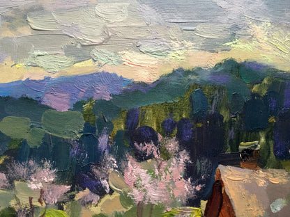 Oil painting Carpathian spring Batrakov Vladimir Grigorievich