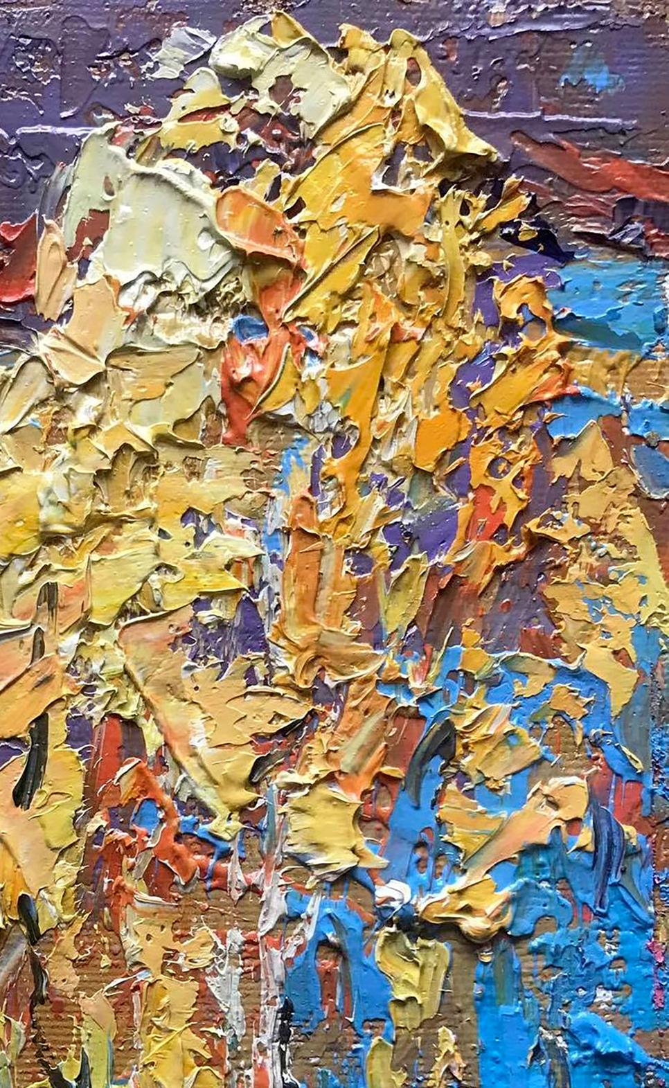 Oil Painting Nature Landscape Village landscape 