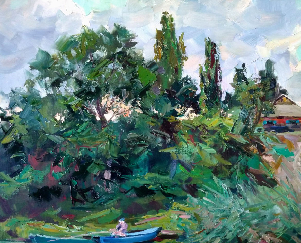 Emerald Evening depicted in oil by Alexander Nikolaevich Cherednichenko