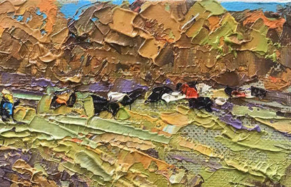 Oil painting in the field 