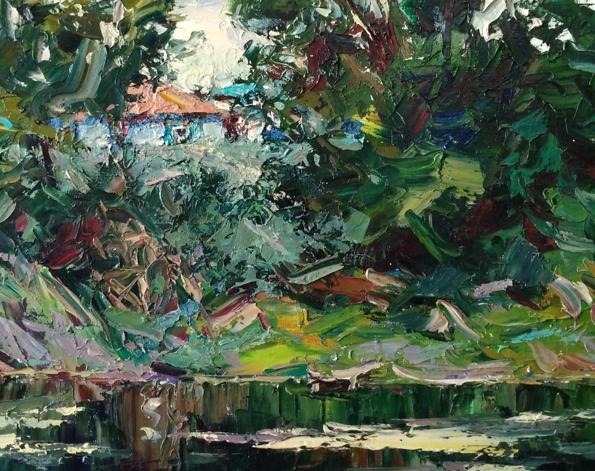 Evening Village landscape