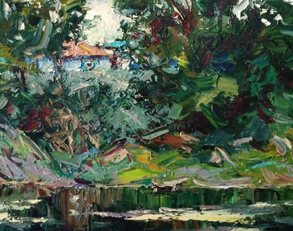 Evening Village landscape