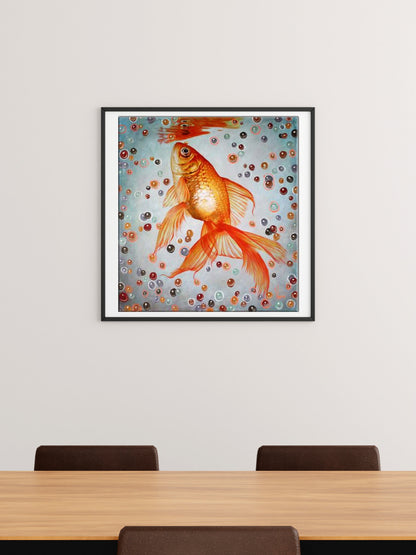Oil painting Goldfish