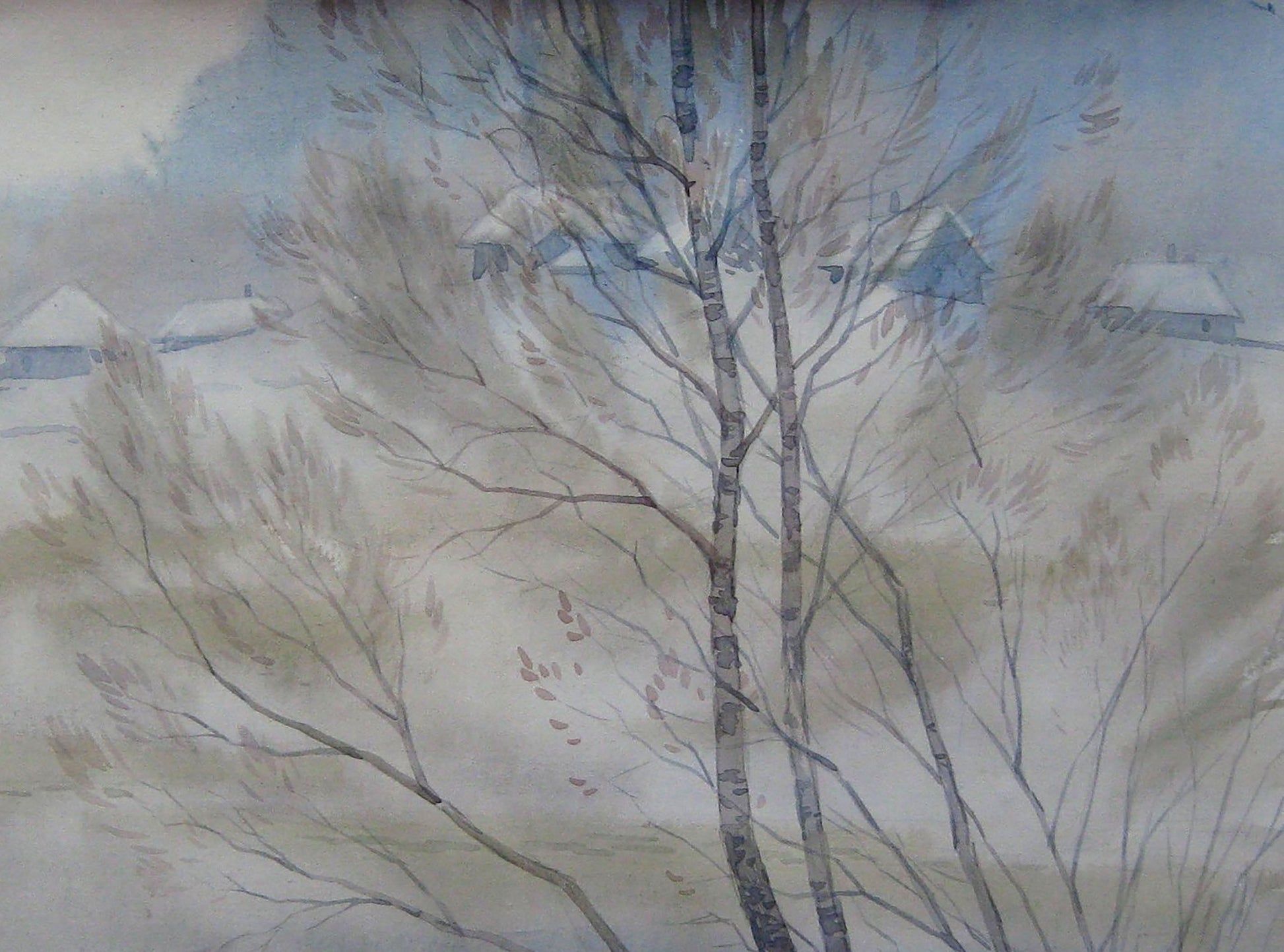 Winter Village landscape 