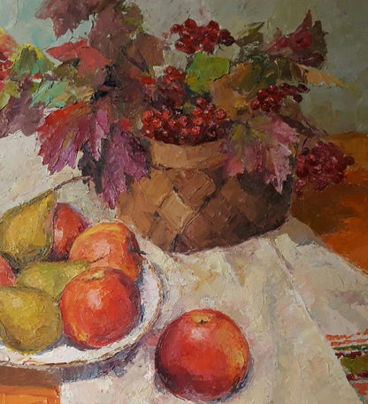 Oil painting Autumn still life