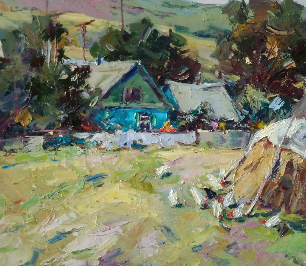 Oil painting Country house