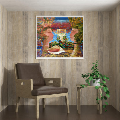 Abstract oil painting