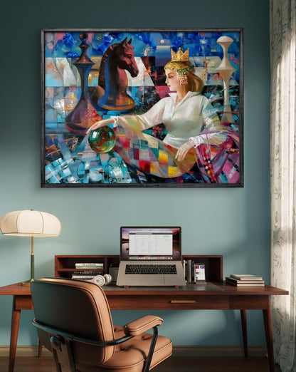 Abstract oil painting Queen Anatoly Tarabanov