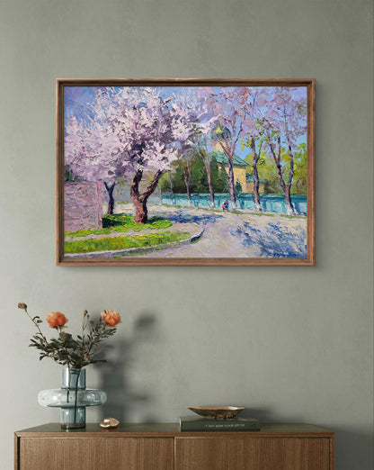 Oil painting Apricot blossom Boris Serdyuk