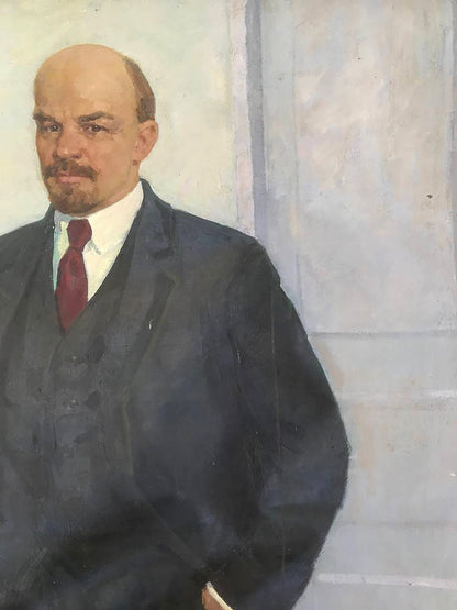 Oil painting Portrait of Lenin Bilan Petr Ilyich