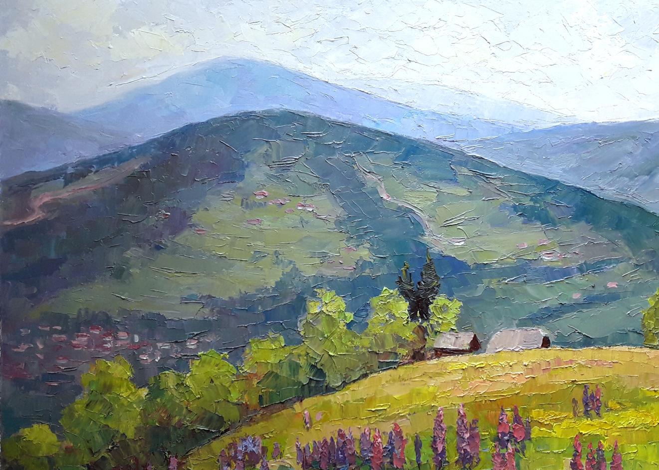 Oil painting Lupine Serdyuk Boris Petrovich